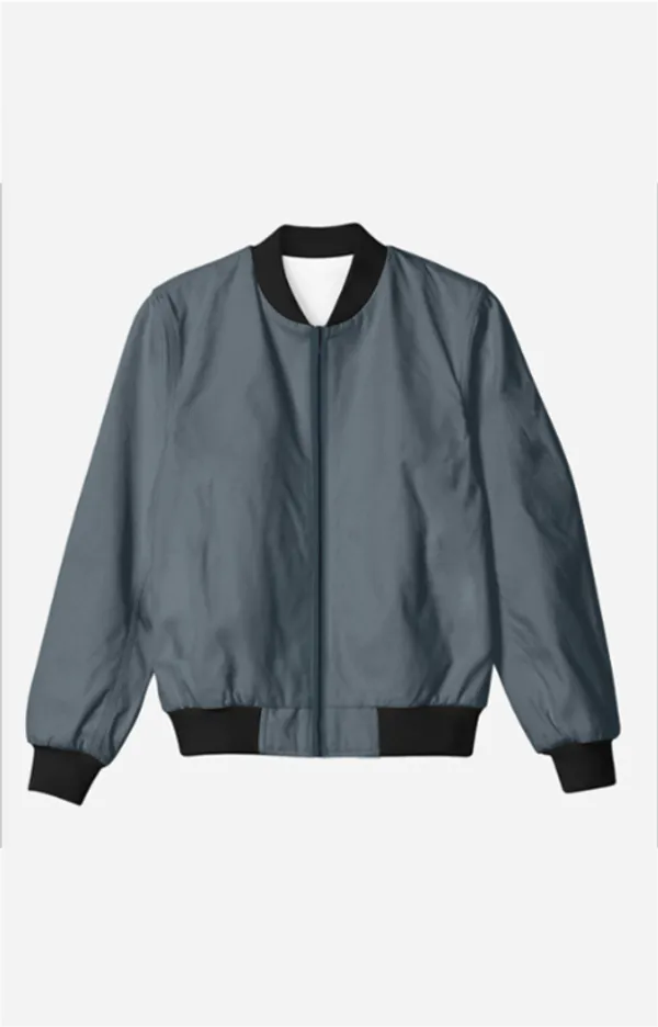 Grey_Soft,_Breathable_Fabric_Mens_Classic_Plain_Bomber_Jacket