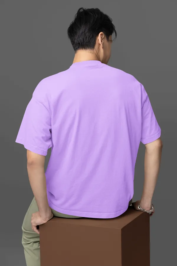Lavender_Pure_Cotton_Mens_Oversized_Standard_Tee_|_Plain_And_Premium!