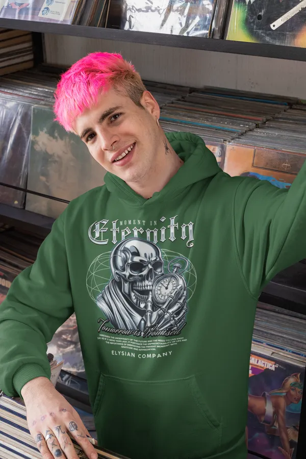 Bottle_Green_Cotton_Blend_Mens_Oversized_Zombie_Hoodie