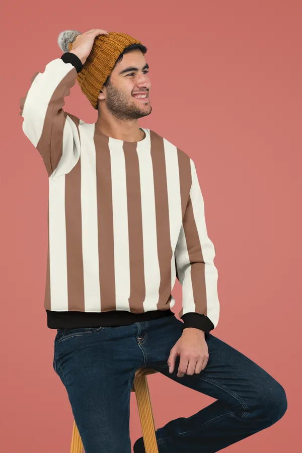 Brown_&_White_Strips_Cotton_Blend_Mens_Premium_All-Over_Print_Sweatshirt