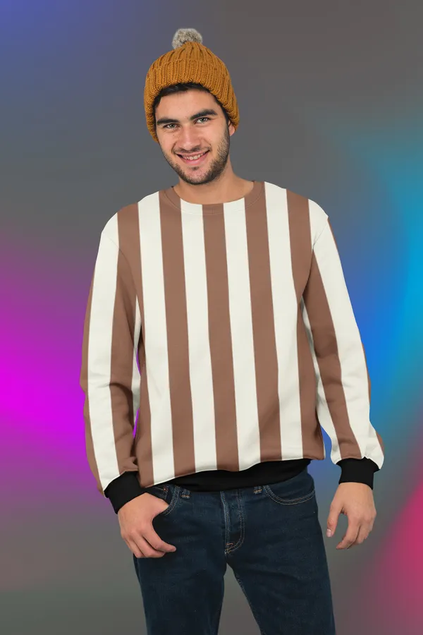 Brown_&_White_Strips_Cotton_Blend_Mens_Premium_All-Over_Print_Sweatshirt