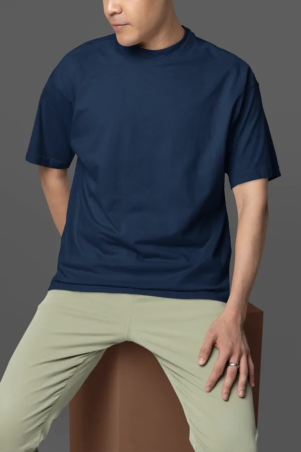 Navy_Blue_Pure_Cotton_Mens_Premium_Designer_Tee
