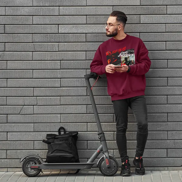 Maroon_Cotton_Blend_Modern_Mens_Oversized_Sweatshirt