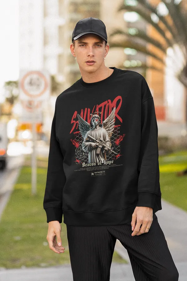 Black_Cotton_Blend_Modern_Mens_Oversized_Sweatshirt