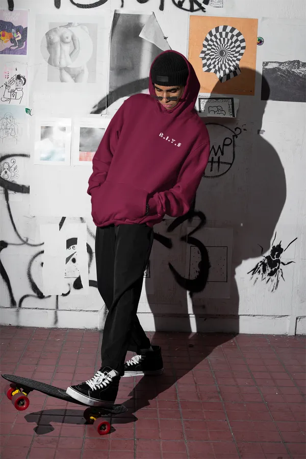 Maroon_Cotton_Blend_Premium_Mens_Oversized_Hoodie