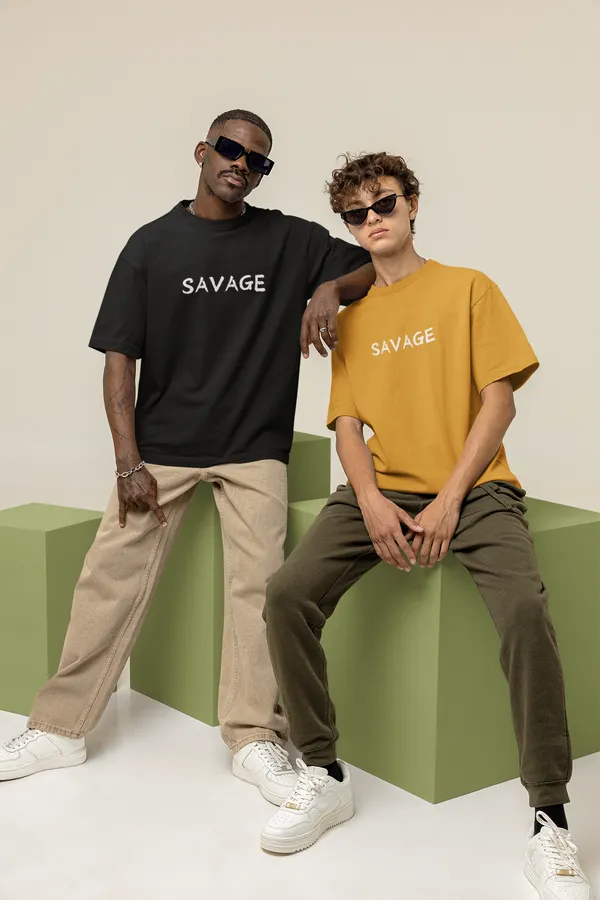 Black_Pure_Cotton_Savage_Unisex_Premium_Oversized_T-Shirts