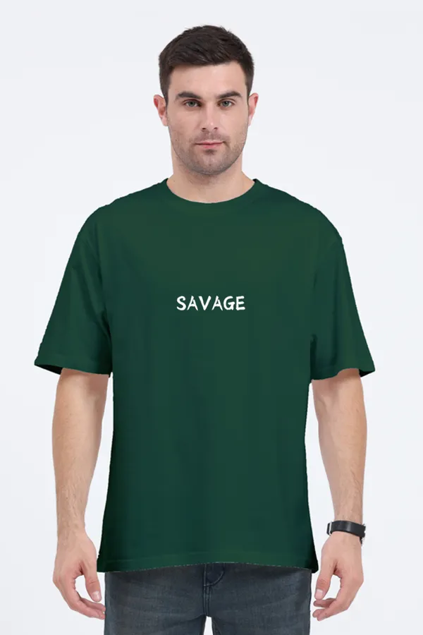 Bottle_Green_Pure_Cotton_Savage_Unisex_Premium_Oversized_T-Shirts