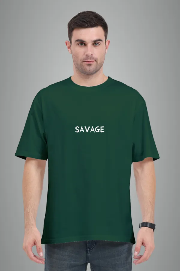 Bottle_Green_Pure_Cotton_Savage_Unisex_Premium_Oversized_T-Shirts