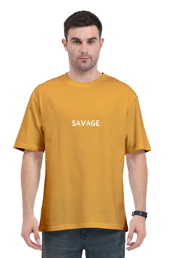 Golden_Yellow_Pure_Cotton_Savage_Unisex_Premium_Oversized_T-Shirts