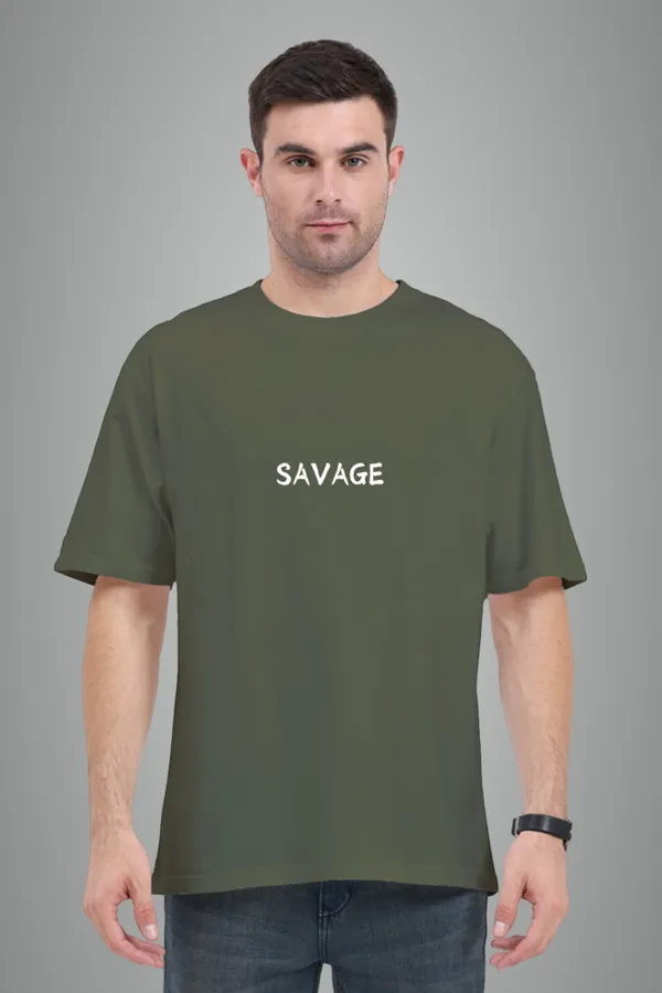 Olive_Green_Pure_Cotton_Savage_Unisex_Premium_Oversized_T-Shirts