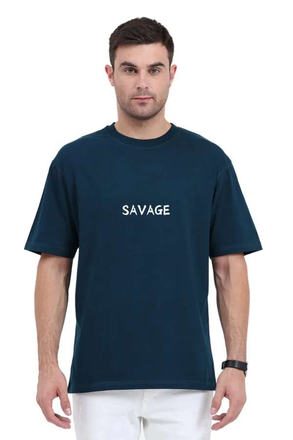 Petrol_Blue_Pure_Cotton_Savage_Unisex_Premium_Oversized_T-Shirts