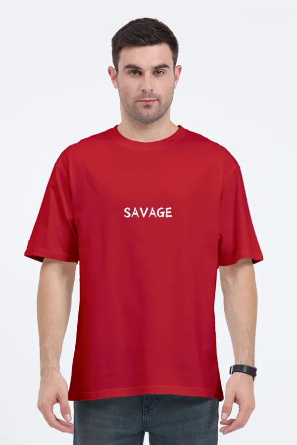 Red_Pure_Cotton_Savage_Unisex_Premium_Oversized_T-Shirts