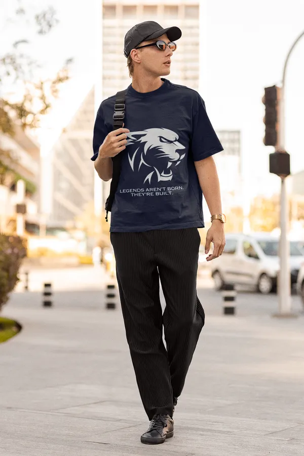 Navy_Blue_Cotton_Blend_Ultimate_Comfort_Mens_Premium_Oversized_Tee