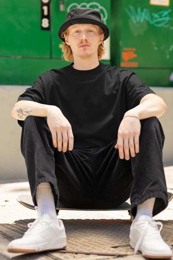 Black_Pure_Cotton_Ultimate_Comfort_Mens_Oversized_Standard_Tee_|_Plain_And_Premium