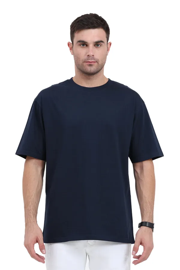Navy_Blue_Pure_Cotton_Ultimate_Comfort_Mens_Oversized_Standard_Tee_|_Plain_And_Premium