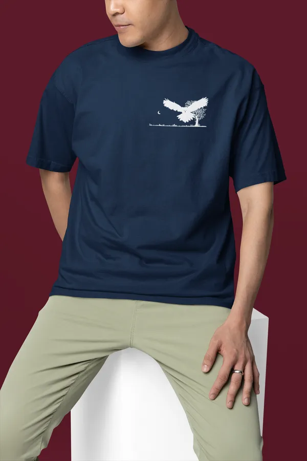 Navy_Blue_Pure_Cotton_Mens_Premium_Oversized_Standard_T-Shirt