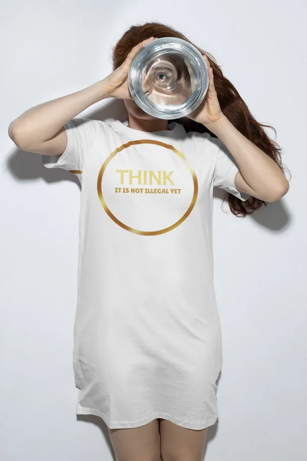 White_Pure_Cotton_Womens_Premium_T-Shirt_Dress