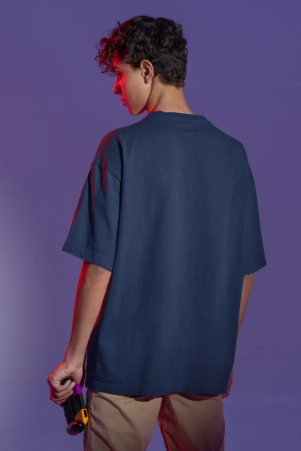 Navy_Blue_Pure_Cotton_Mens_Oversized_Gym_T-Shirt