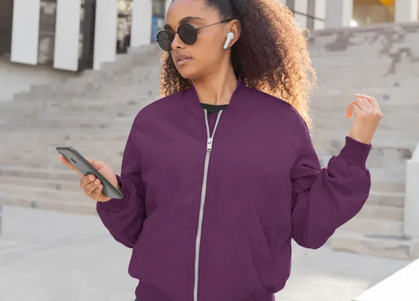 Wine_Ultra-Soft_Fabric_Womens_Plain_Bomber_Jacket
