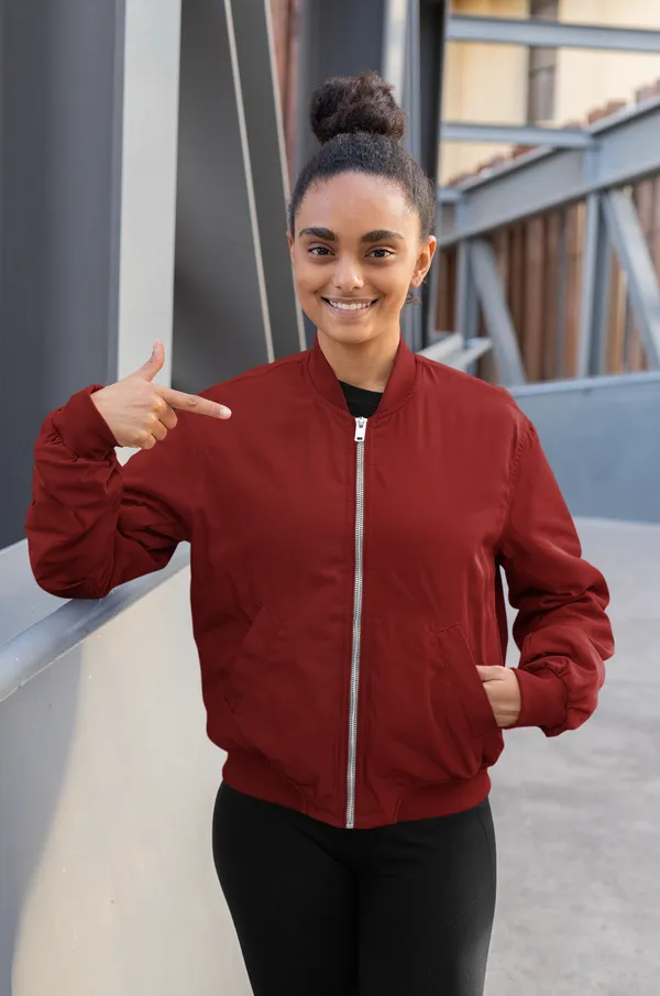 Maroon_Ultra-Soft_Fabric_Womens_Plain_Bomber_Jacket