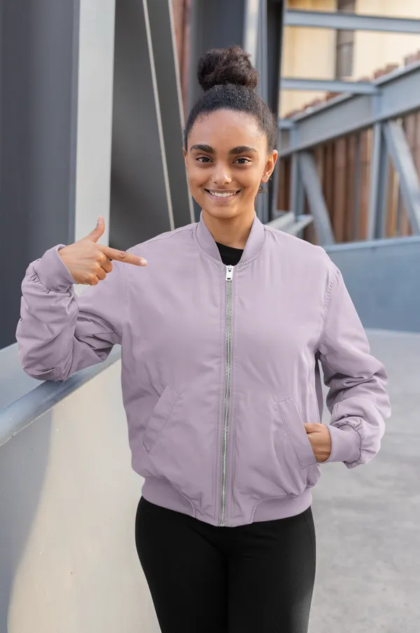 Lavender_Ultra-Soft_Fabric_Womens_Plain_Bomber_Jacket