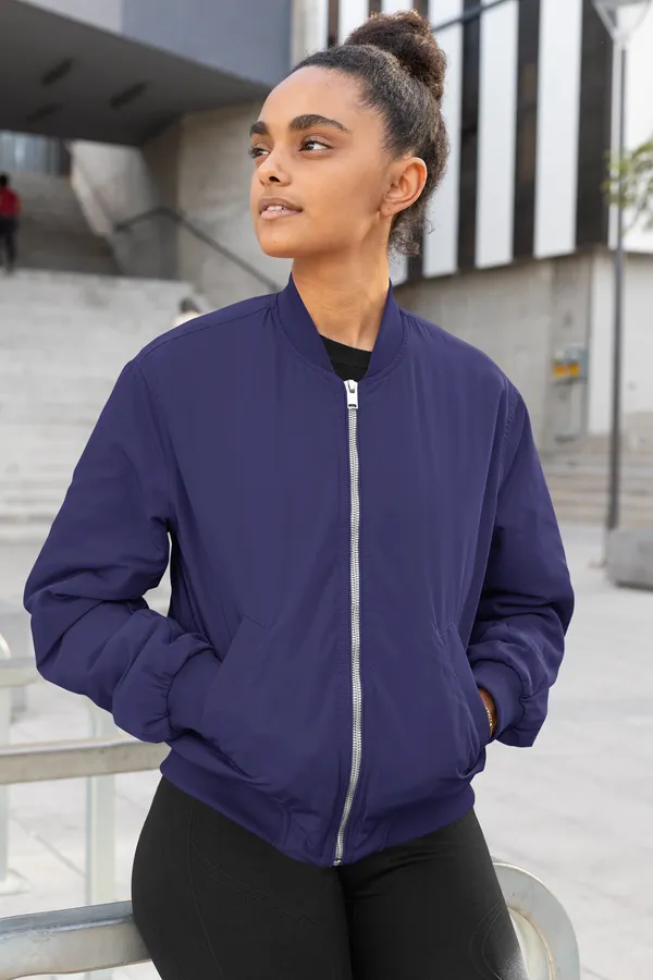 Royal_Blue_Ultra-Soft_Fabric_Womens_Plain_Bomber_Jacket