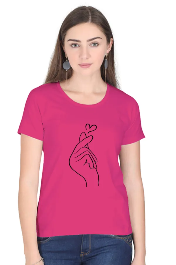 Pink_Cotton_Blend_Womens_Classic_Regular_Fit_T-Shirt