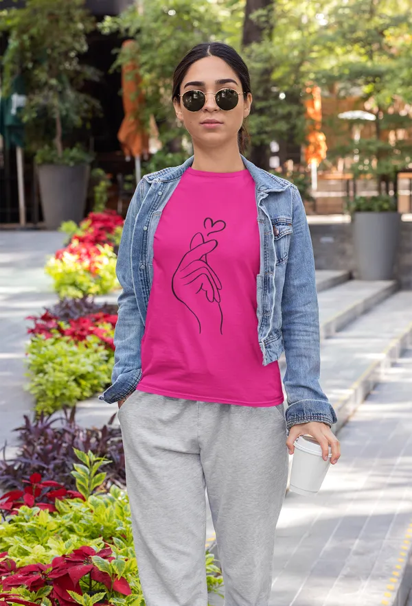 Pink_Cotton_Blend_Womens_Classic_Regular_Fit_T-Shirt