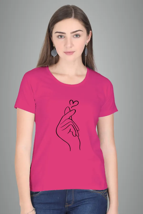 Pink_Cotton_Blend_Womens_Classic_Regular_Fit_T-Shirt