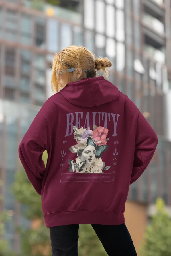 Maroon_Cotton_Blend_Womens_Oversized_Hoodie