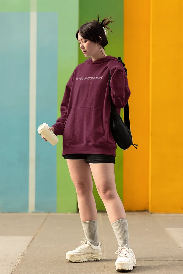 Maroon_Cotton_Blend_Womens_Oversized_Hoodie