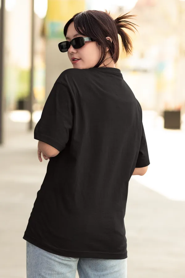 Black_Cotton_Blend_Womens_Oversized_Standard_Tee