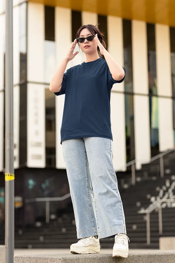 Navy_Blue_Cotton_Blend_Womens_Oversized_Standard_Tee