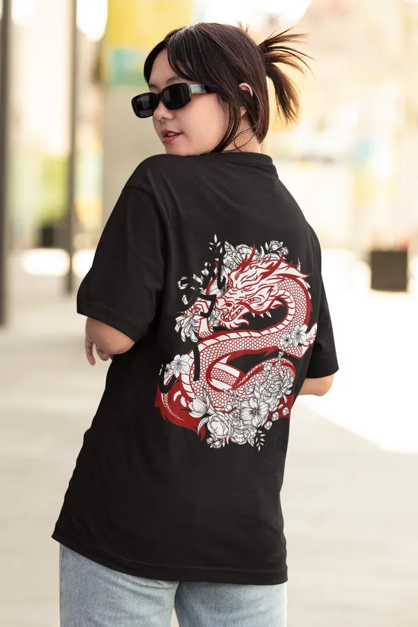 Black_Cotton_Blend_Womens_Premium_Designer_Tee