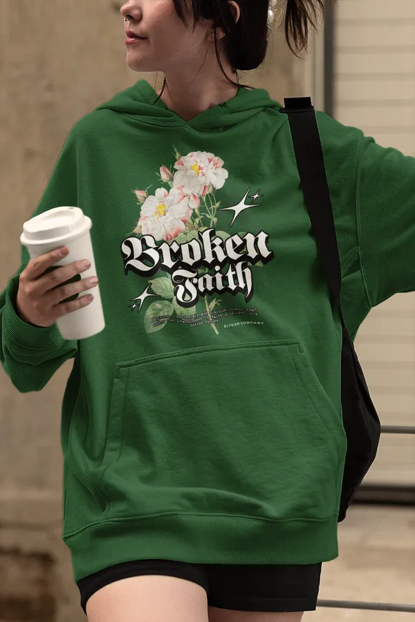 Bottle_Green_Cotton_Blend_Womens_Premium_Oversized_Hoodie