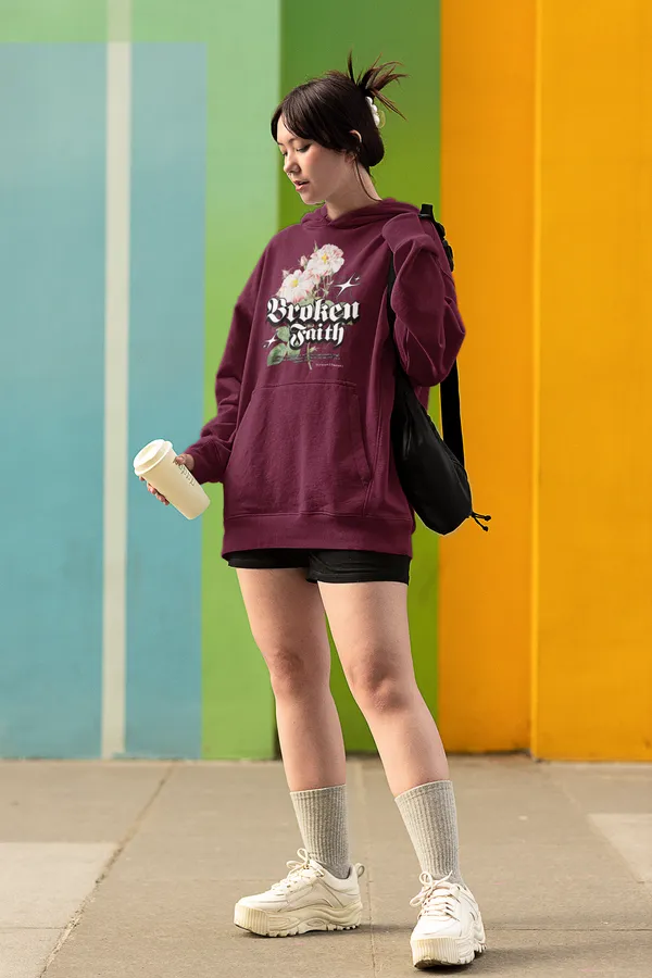 Maroon_Cotton_Blend_Womens_Premium_Oversized_Hoodie