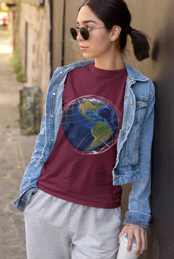 Maroon_Cotton_Blend_Womens_Premium_Tee