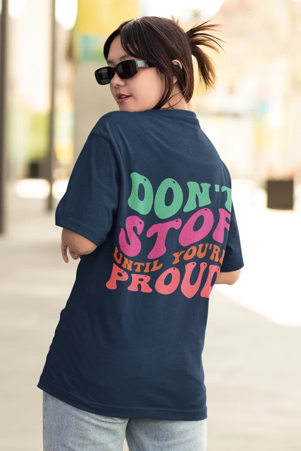 Navy_Blue_Cotton_Blend_Womens_Signature_Designer_Tee