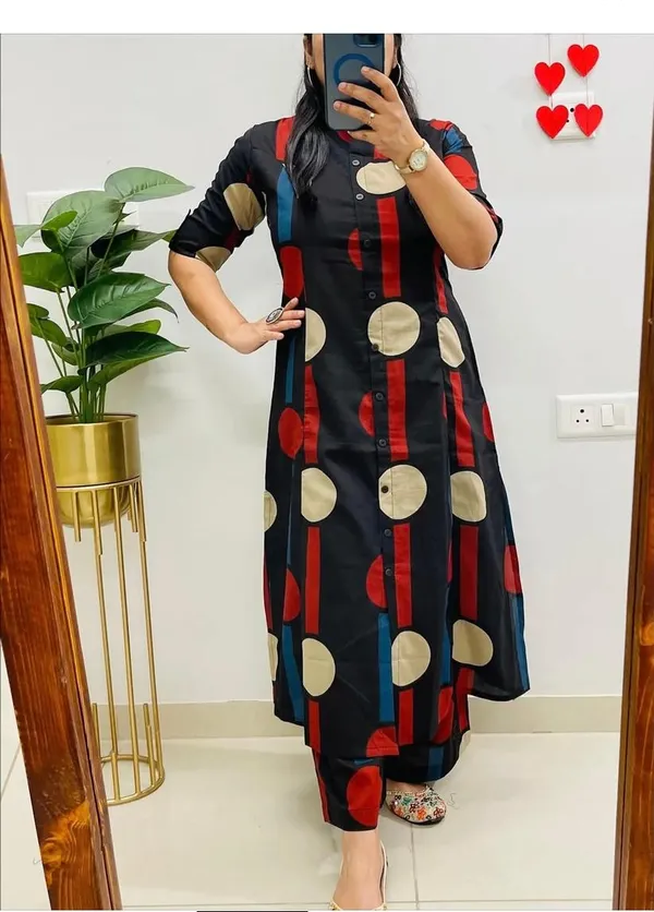 A-Line_Printed_Black_Cotton_Co-ord_Set
