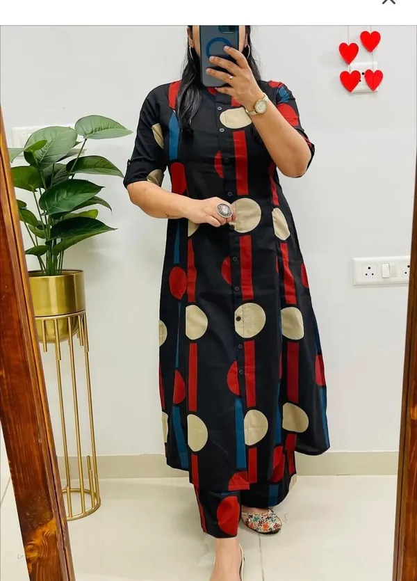 A-Line_Printed_Black_Cotton_Co-ord_Set