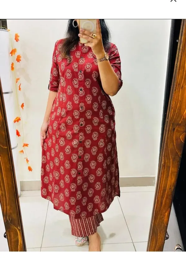 A-Line_Printed_Red_Cotton_Co-ord_Set