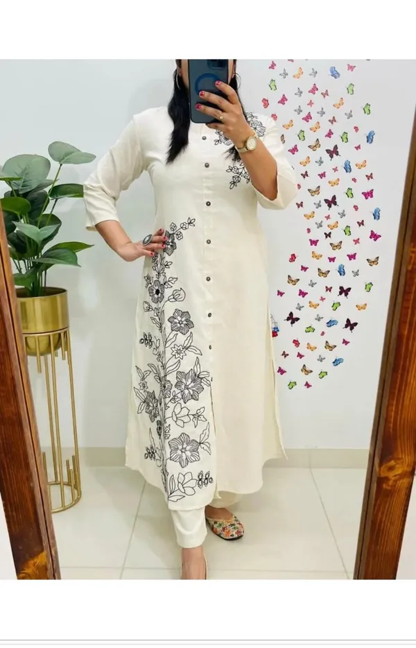 A-line_Embroidary_Work_off_White_Cotton_slub_co-ord_set