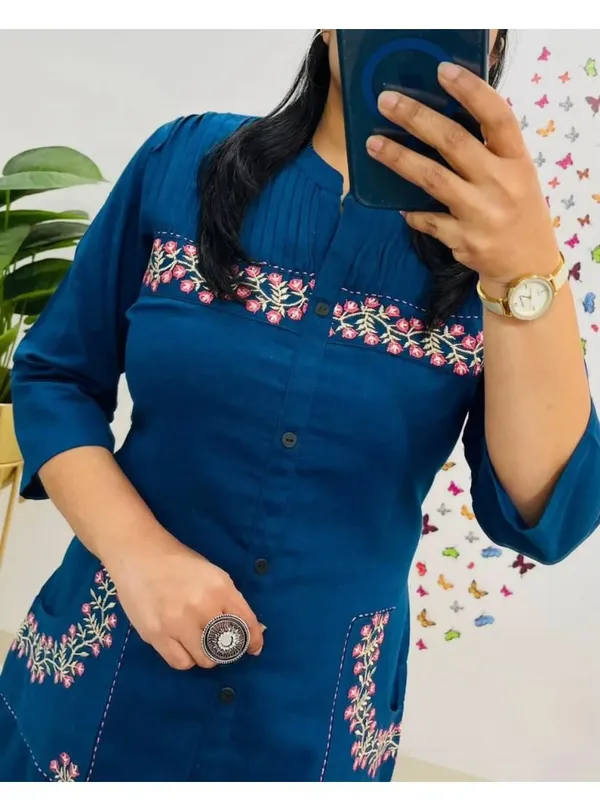 Aline_Blue_Cotton_Kurta_Palazzo_Co-Ord_Set_For_Women