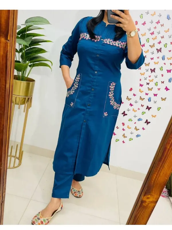 Aline_Blue_Cotton_Kurta_Palazzo_Co-Ord_Set_For_Women