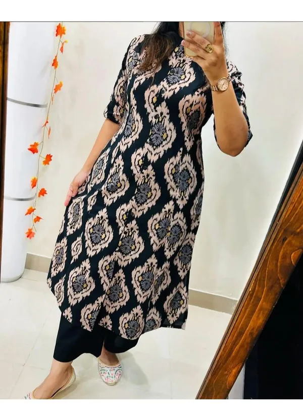 Aline-_Cotton_Black_kurti_plazo_set