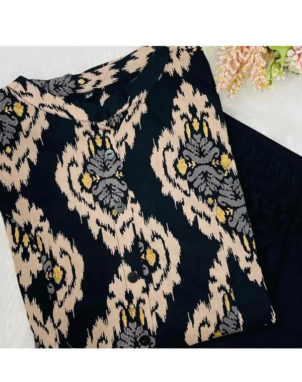 Aline-_Cotton_Black_kurti_plazo_set