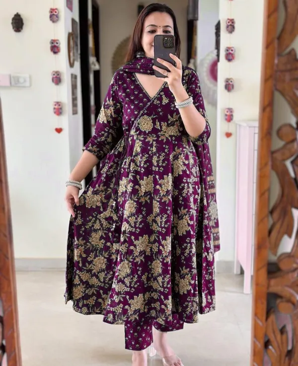 Anarkali_printed_cotton_kurta_&_pant_or_dupatta_set