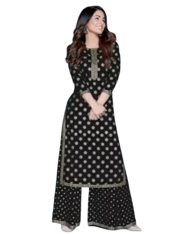 Black_Rayon_Fabric_Kurti_And_Palazzo_For_Women