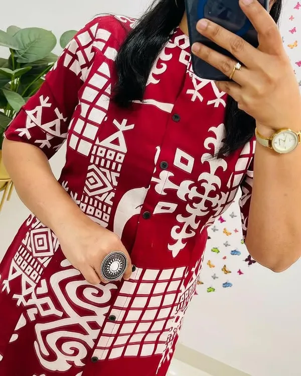 Red_Printed_Cotton_Kurta_Palazzo_Co-Ord_Set_For_Women