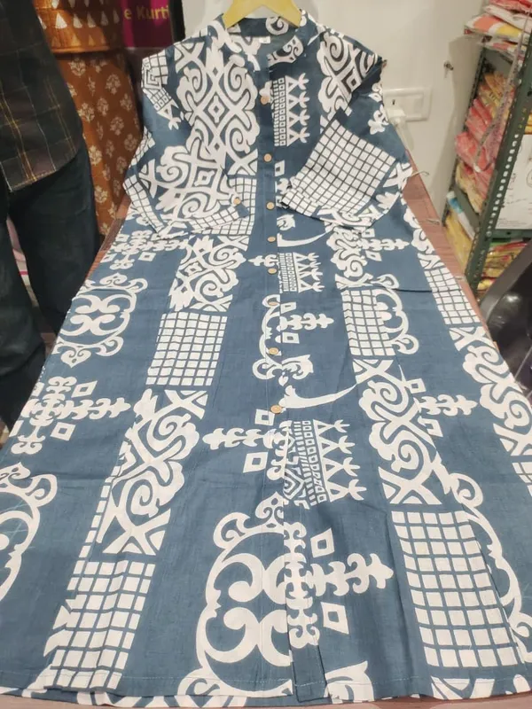 Grey_Printed_Cotton_Kurta_Palazzo_Co-Ord_Set_For_Women